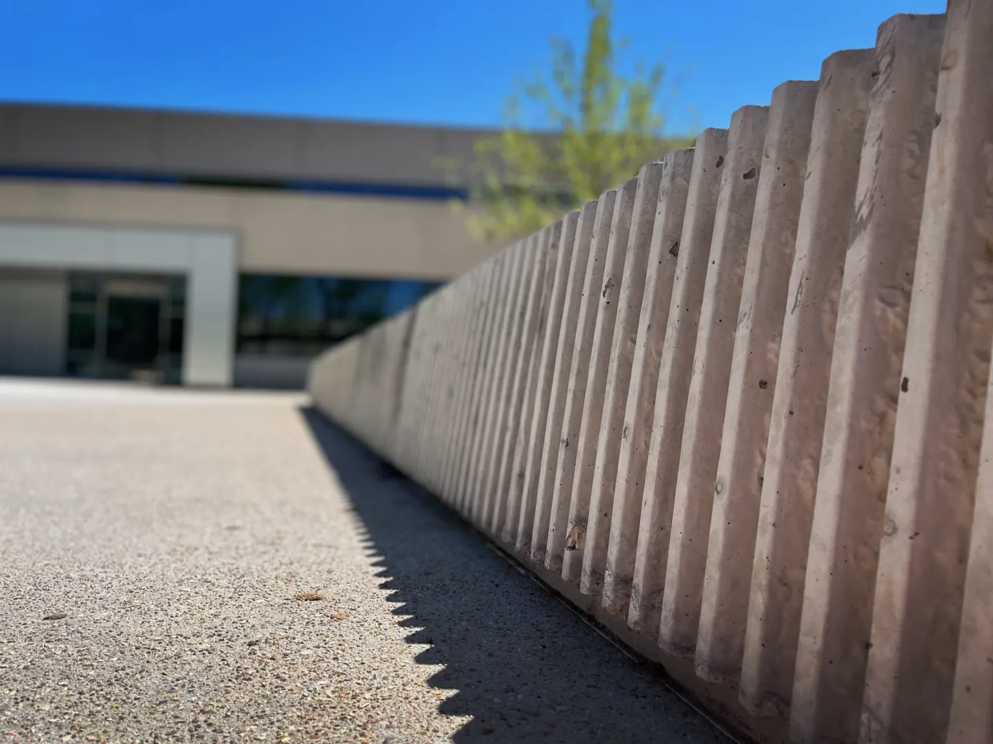 Concrete Edging on Commercial Lot